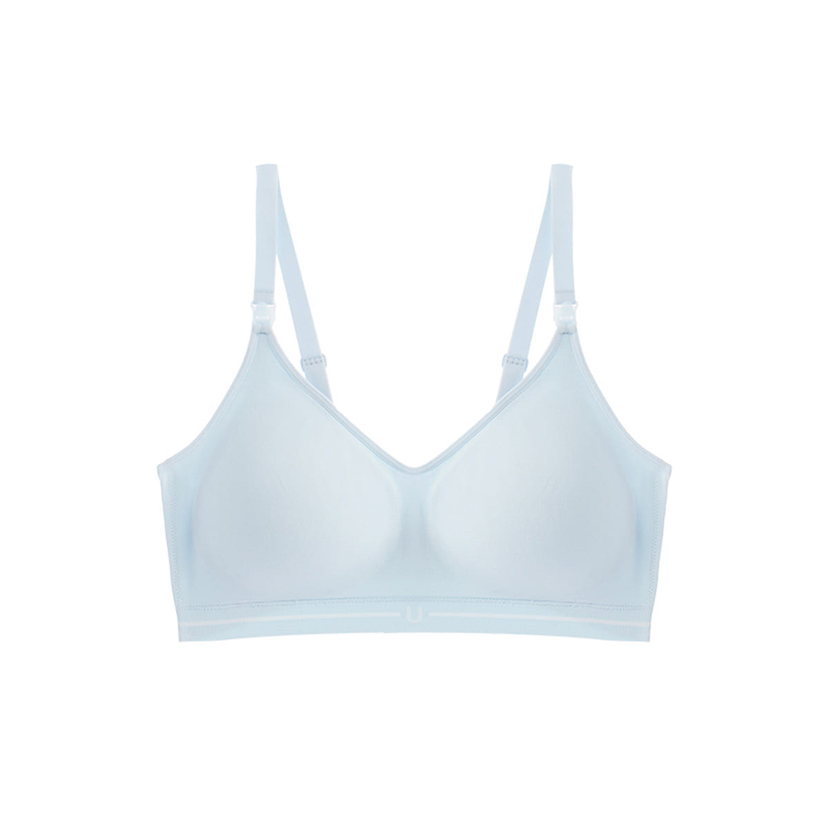 Ubras Anti Overflow Seamless Cool Breastfeeding Back Hook Bra – Pure Blue-L 100 g