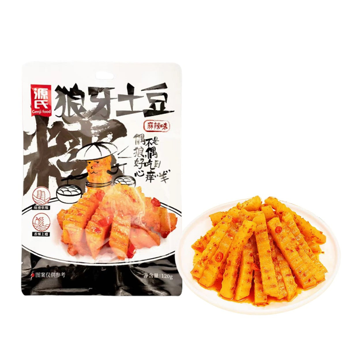 Yuan’s Wolf Teeth Potato Spicy Flavor 1 Bag 120 g