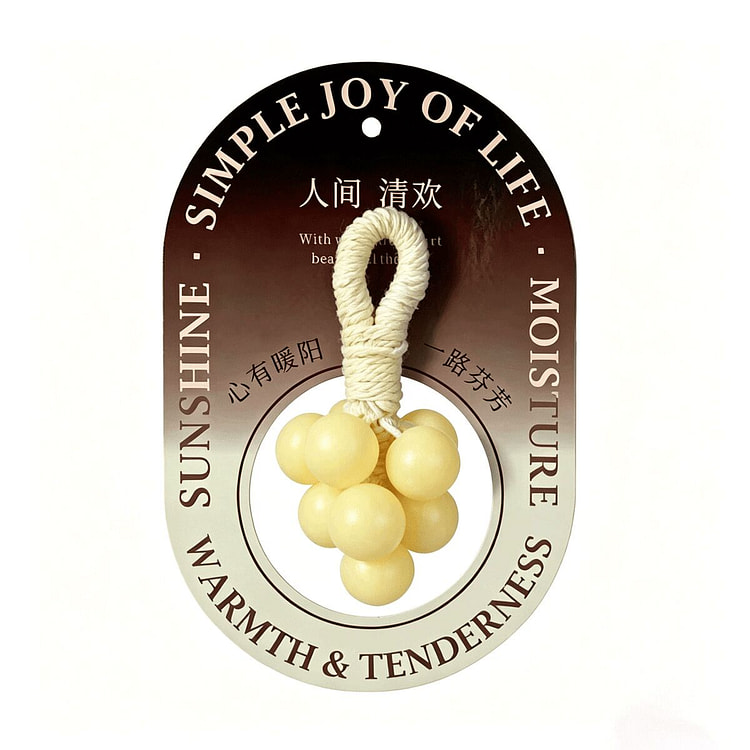 Small Strings Of Handmade Grape Soap 9Pcs - Yellow 1 count