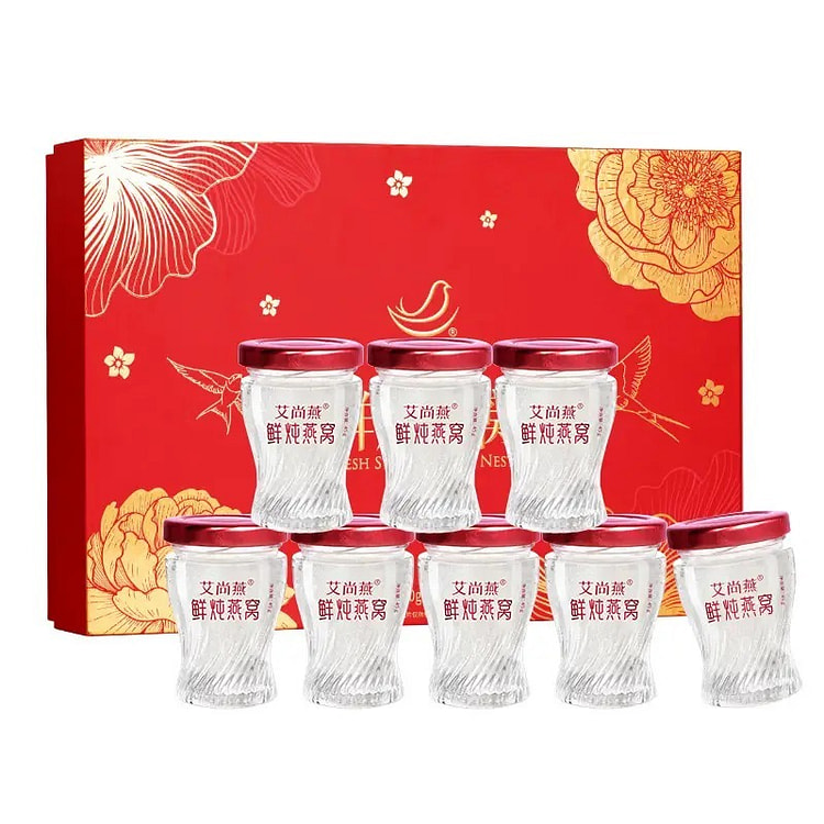 艾尚燕 鲜炖即食燕窝 礼盒无糖 45g*8瓶 360 克