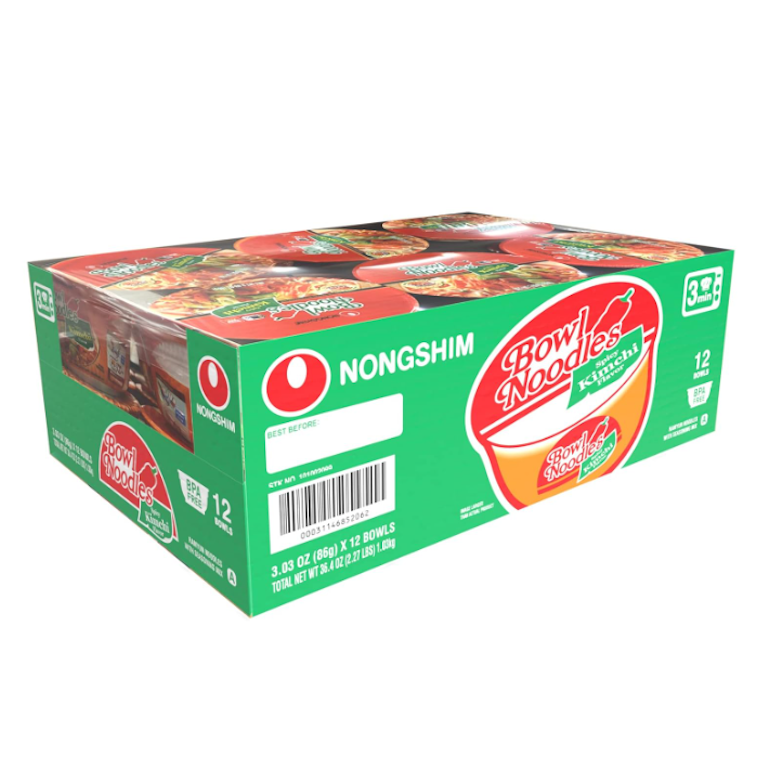 Get Nongshim Kimchi Instant Ramen Noodle Bowl Soup Mix with Veggies
