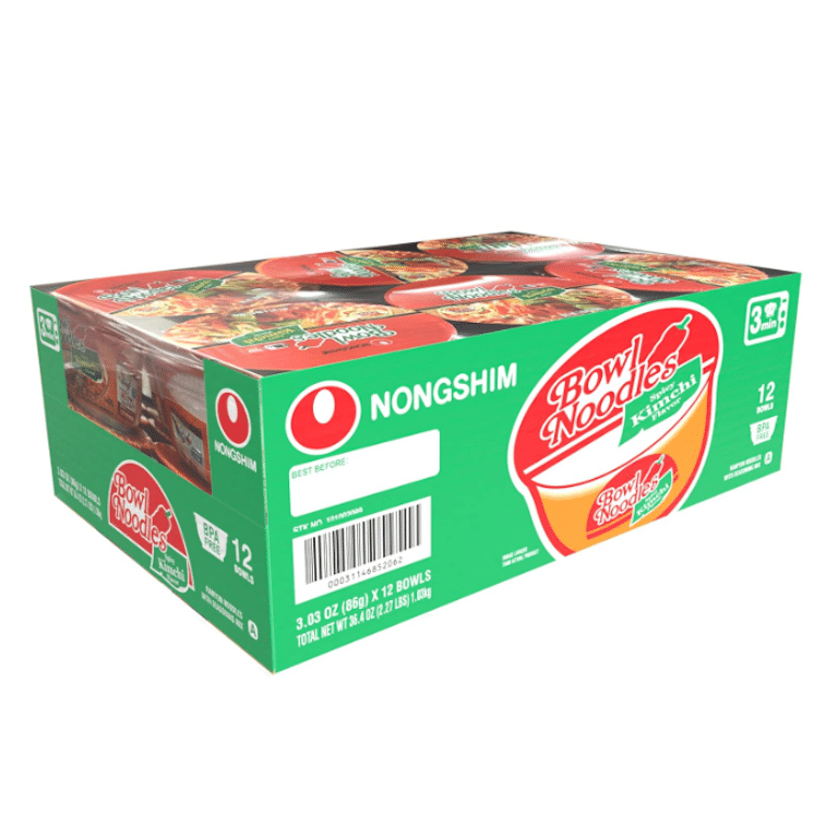 Nongshim 泡菜即食拉面碗汤混合蔬菜 12 件装 1 份