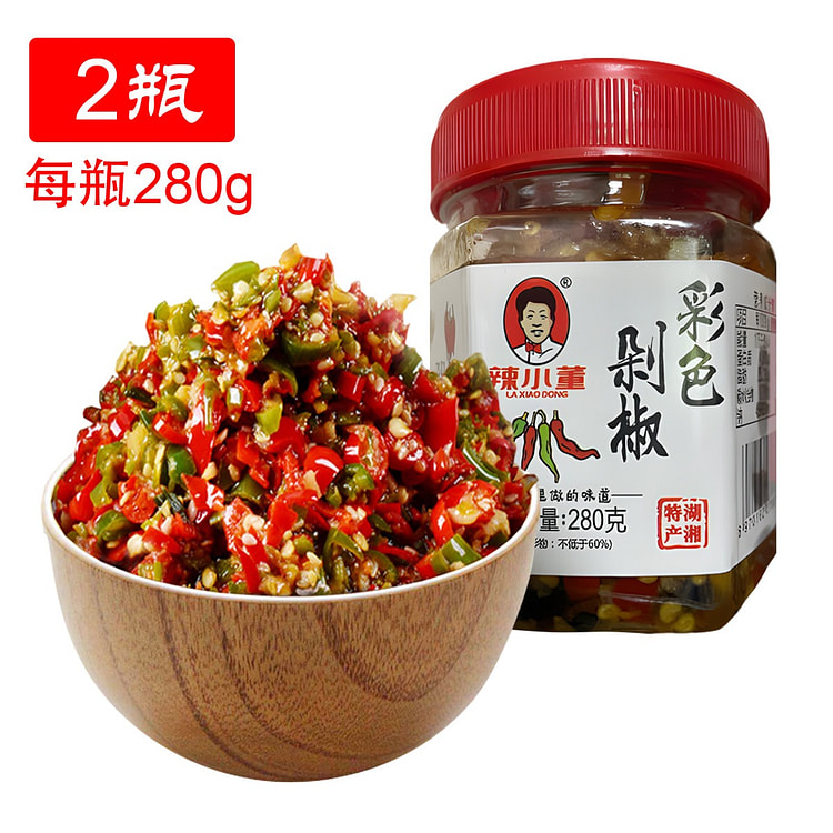 辣小董 彩色剁椒酱 辣椒酱下饭菜 280g*2瓶