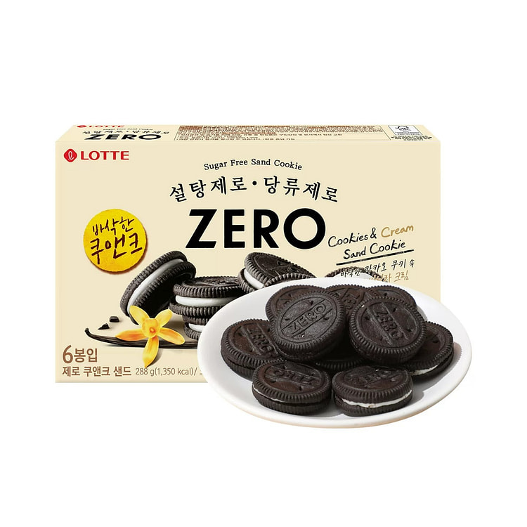 Korean imported sugar-free butter sandwich cookies 288 g