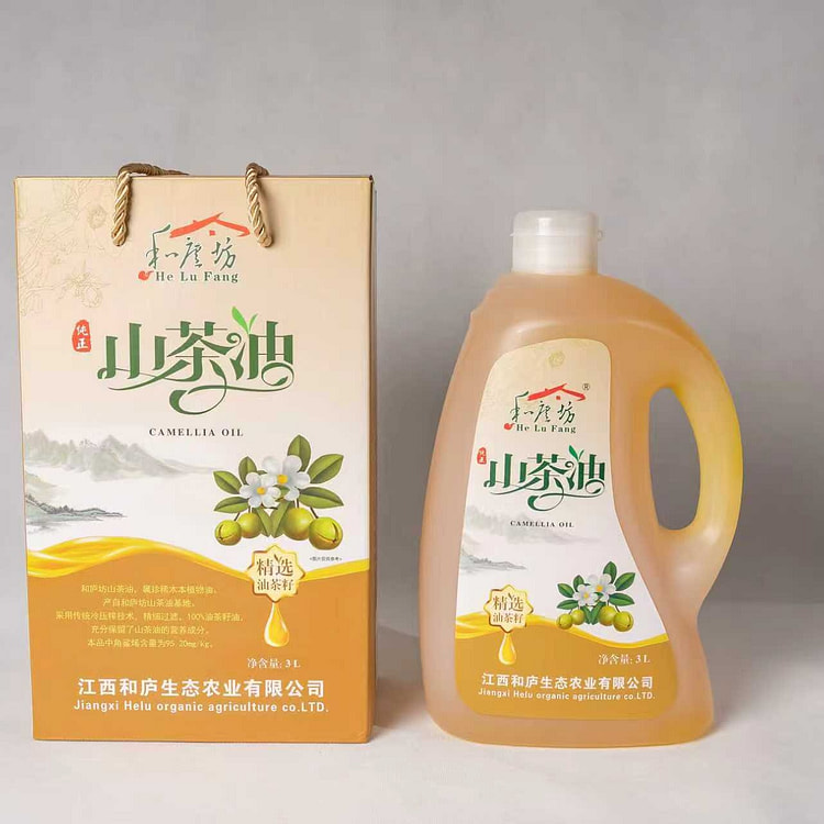 He Lu Fang Premium Organic Camellia Oil - 3L Gift 101 oz