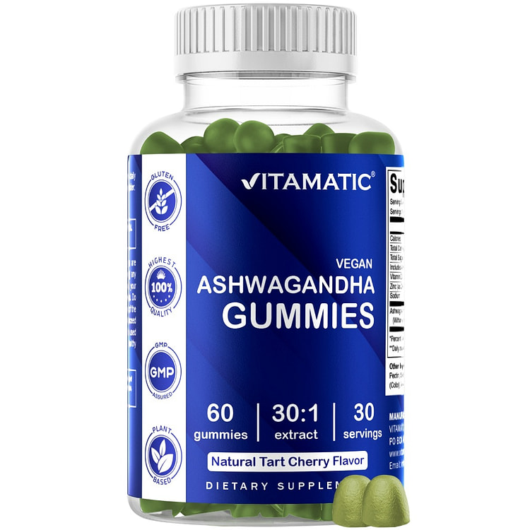 Vitamatic南非醉茄,60粒纯素软糖