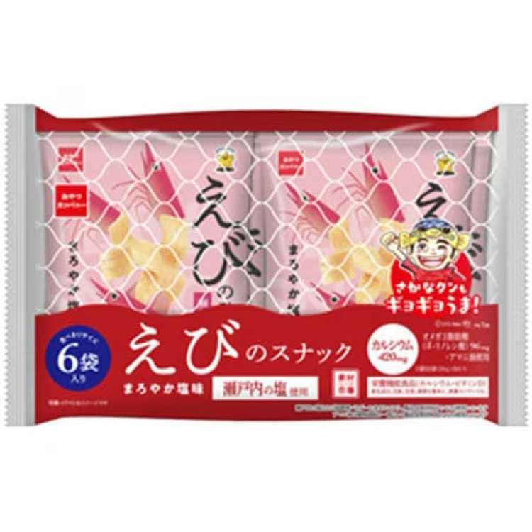 Oyatsu Company Mild Salt Shrimp Snack 15g x 6 Bags 1 each