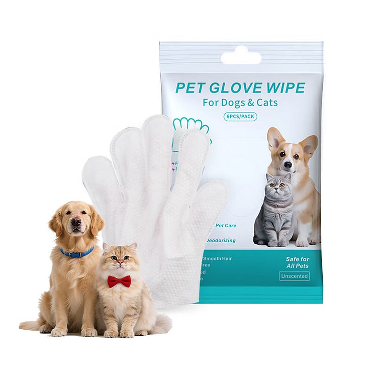 Pet Glove Wipes Disposable Cleaning Gloves 1 pack
