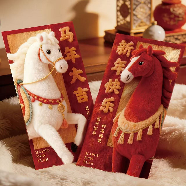 立体毛绒印刷马年红包*6个 一份 6 箱