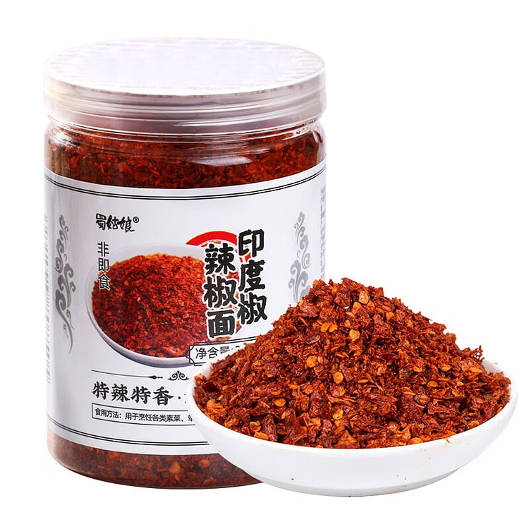 蜀姑娘 印度椒辣椒面 特辣海椒面 中粗特香 250 克