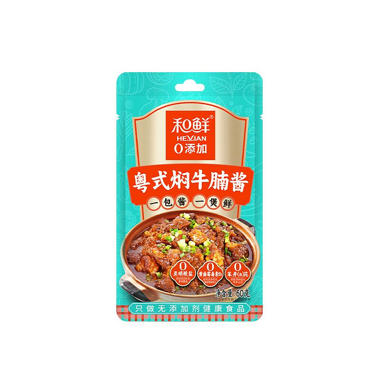 和鲜 粤式焖牛腩酱秘制调味底料 60g*1袋