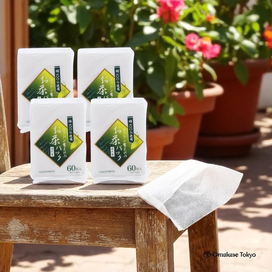 Cotton Tea Filter Bags Made in Japan 60 Bags x4 80 กรัม