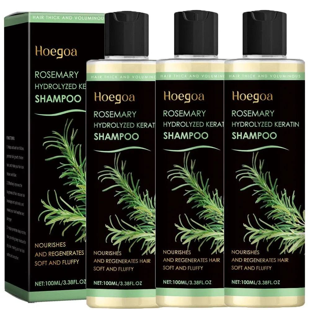 3PCS Organic Rosemary Hair Growth Shampoo for Natu 3 pack