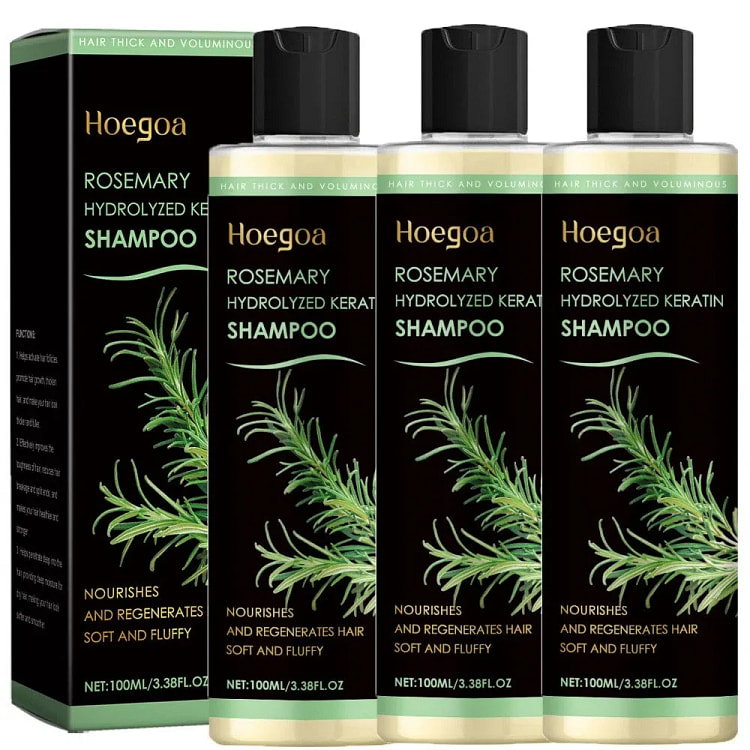 3PCS Organic Rosemary Hair Growth Shampoo for Natu