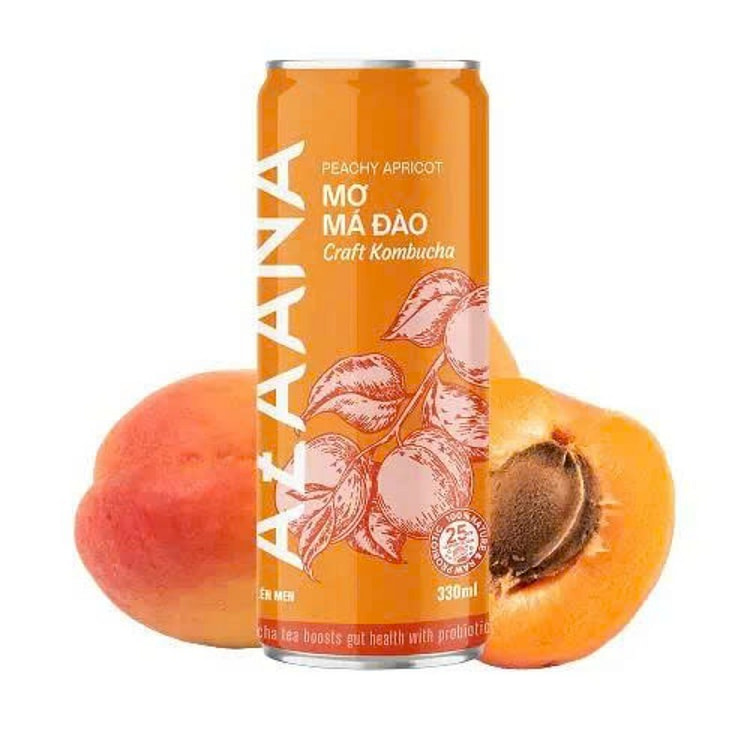 [Azaana] Kombucha Peach Apricot Flavor Drink 330ml