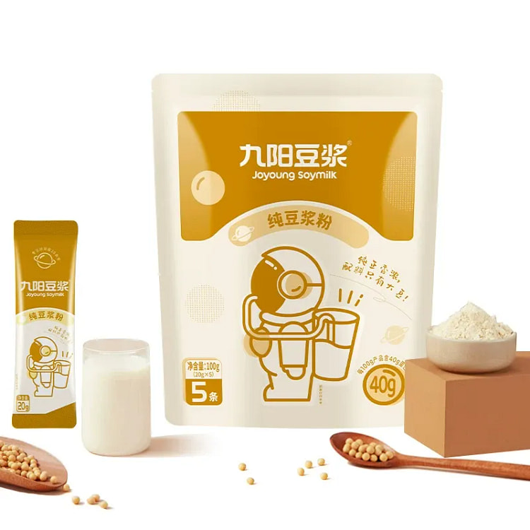 Joyoung Pure Soy Milk Powder, 5 packs * 20g 100 g