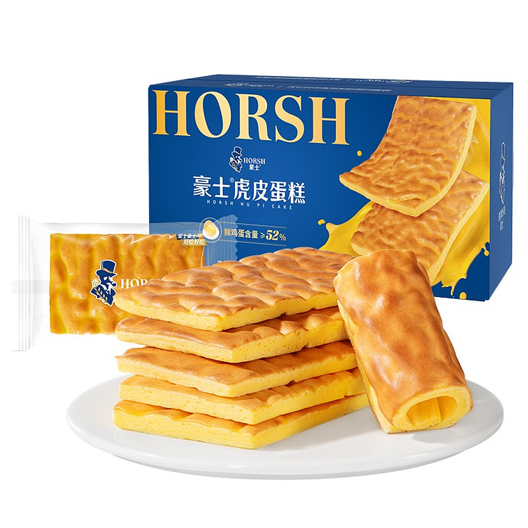 豪士虎皮蛋糕营养早餐代餐吐司休闲小吃解饿零食面包片 420 克