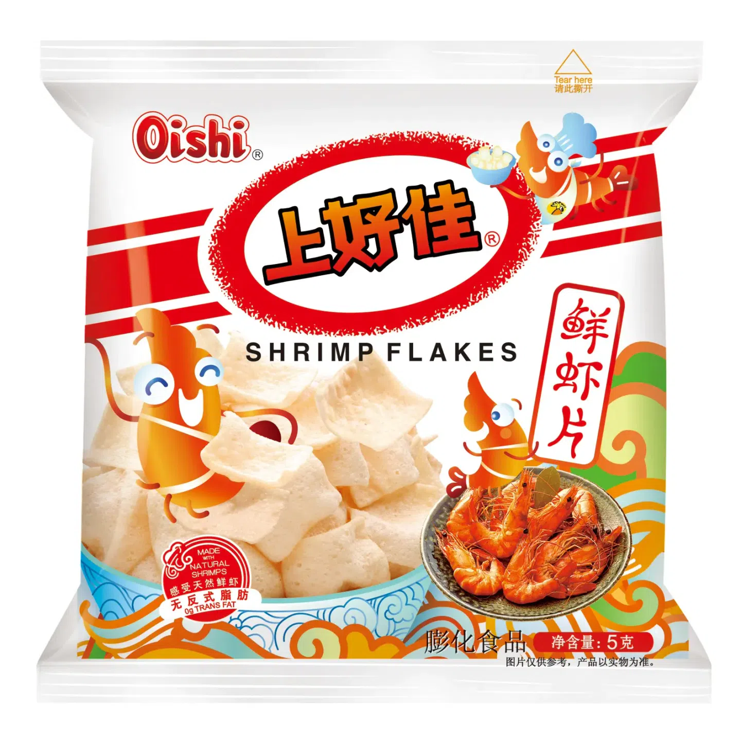 Oishi Prawn Crackers 5g*5 Packs 25 g