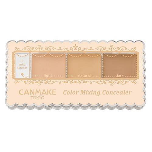Canmake 3-Color Concealer 01 Light Beige 1 each