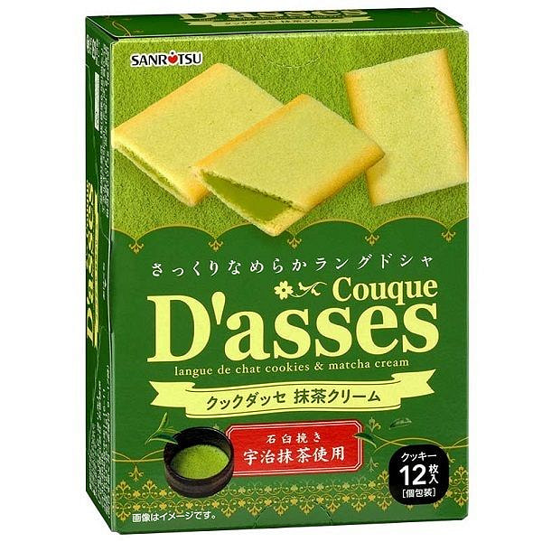 三立 薄烧抹茶夹心饼干 12枚 1 份
