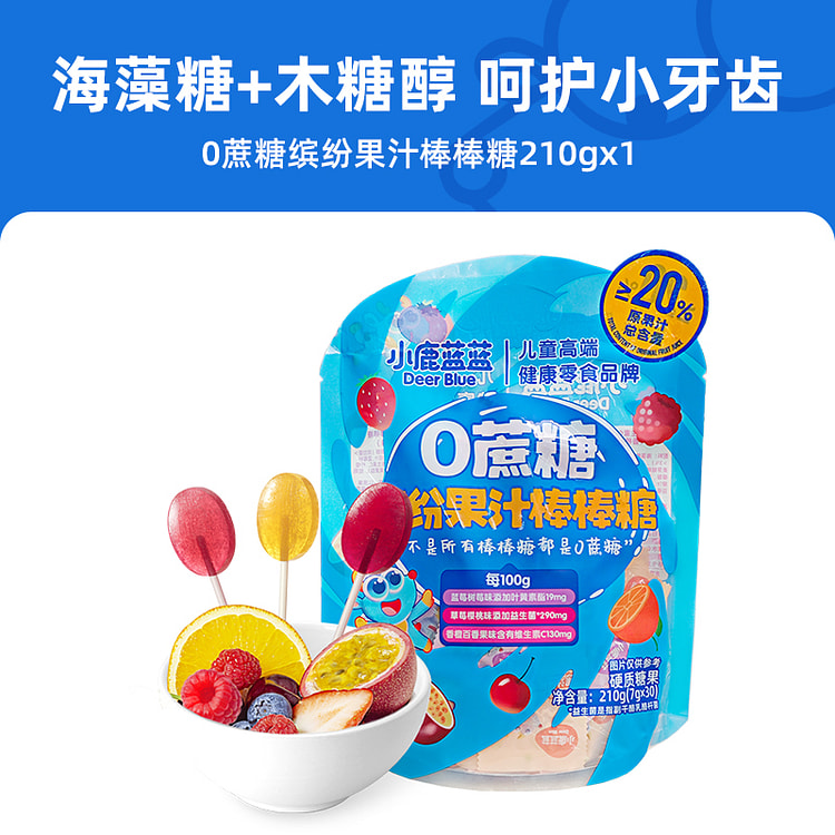 小鹿蓝蓝益生菌缤纷水果棒210g*1袋