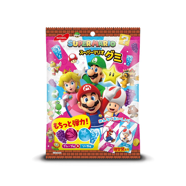 NOBEL Super Mario Gummy Grape & Soda Flavor 85g 1 pack