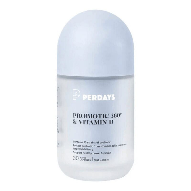 PERDAYS Probiotic 360 &Vitamin D 30 Capsules 1 bottle