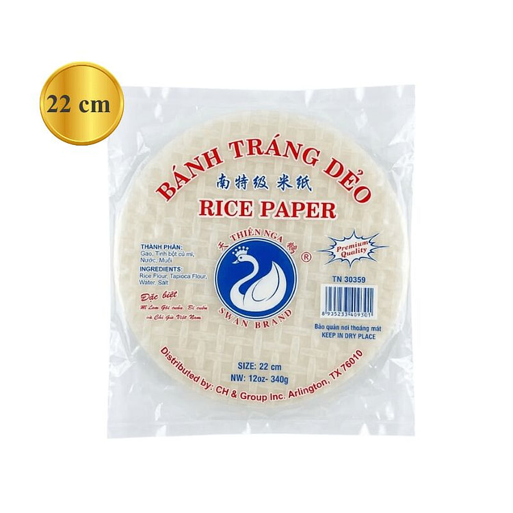 [Swan] Round Rice Paper - 12oz - 22 cm 1 each (min 2)
