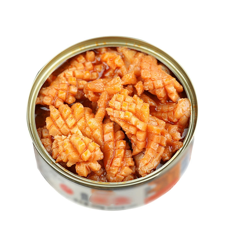 鱿鱼罐头海鲜熟食孜然鱿鱼零食小吃下饭菜100g*1罐