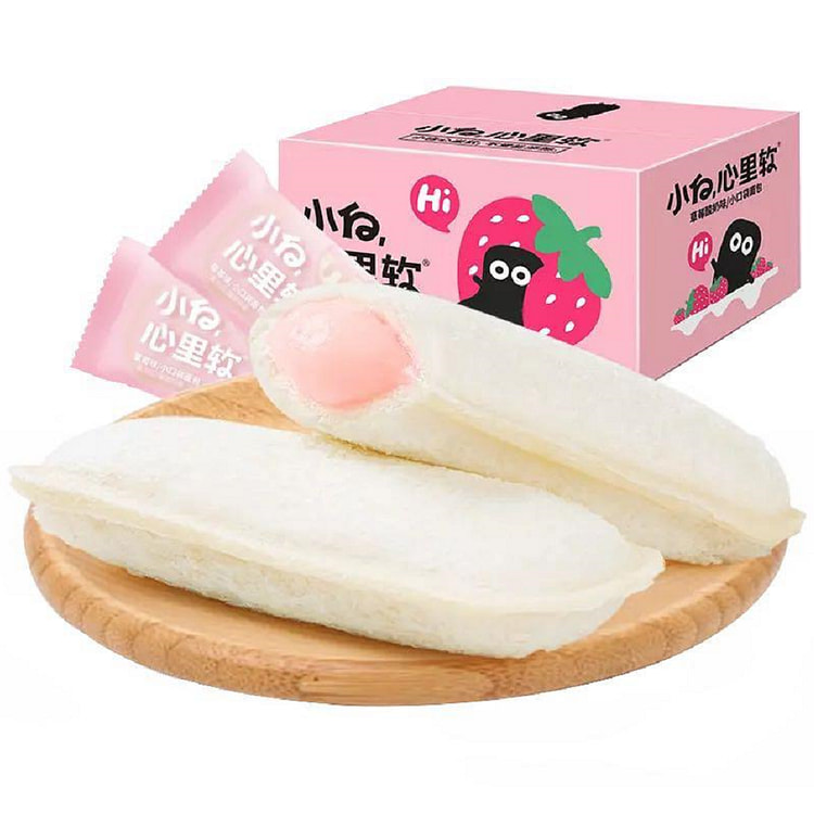 小白心里软 草莓味小口袋面包19g*10枚