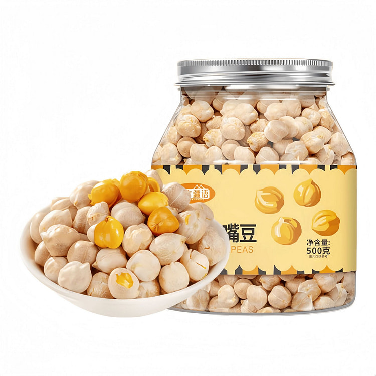 疆言疆语 【营养高蛋白】香酥鹰嘴豆 500g*1罐 500 克