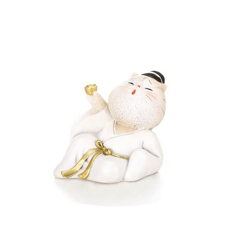 宫廷宝贝 宫猫摆件手办国潮周边 饮酒35*43mm 1 盒