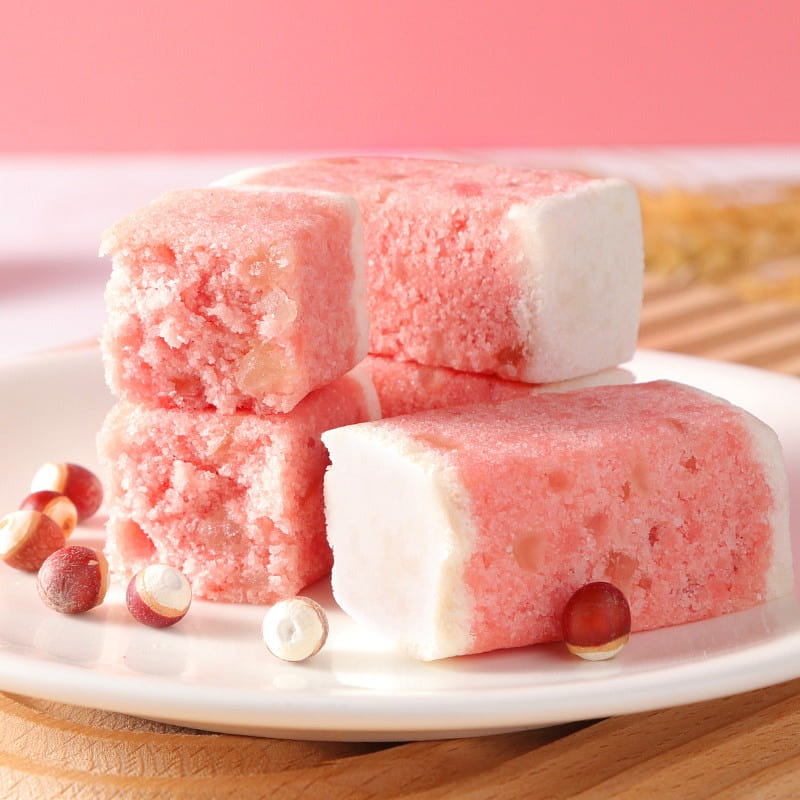 White peach, oolong and gorgon cake, snack for pregnant women, fat-free sucrose 200 g