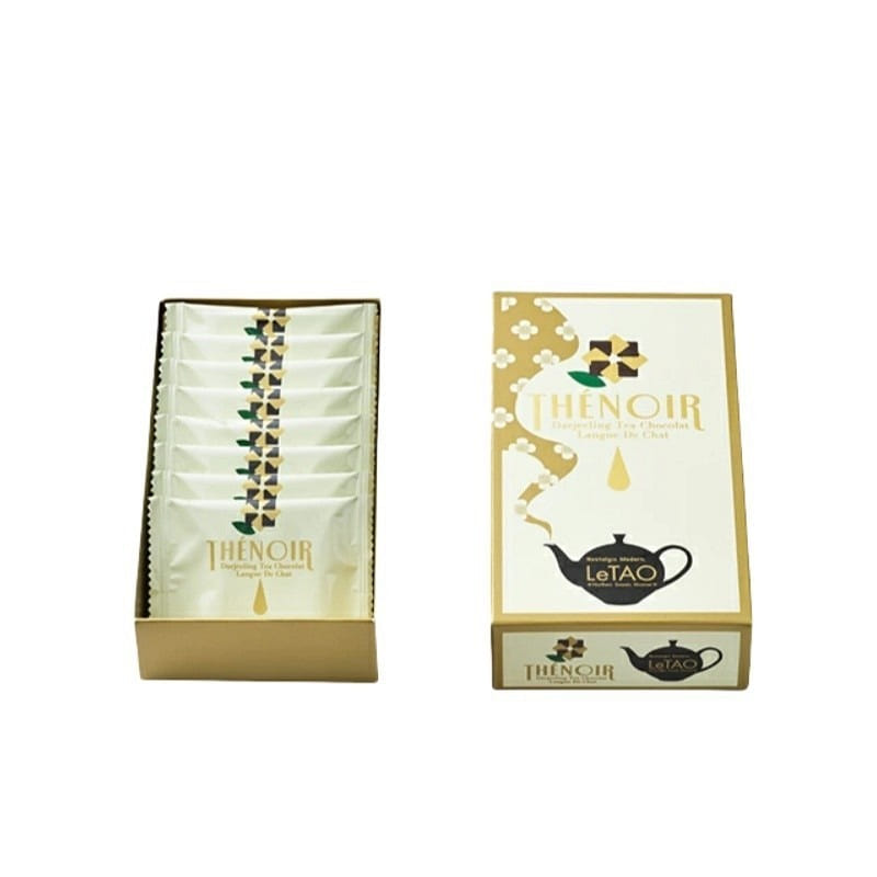 日本 乐淘 LETAO 小樽洋果子 大吉岭茶巧克力 可可夹心饼干 9枚入 1 盒