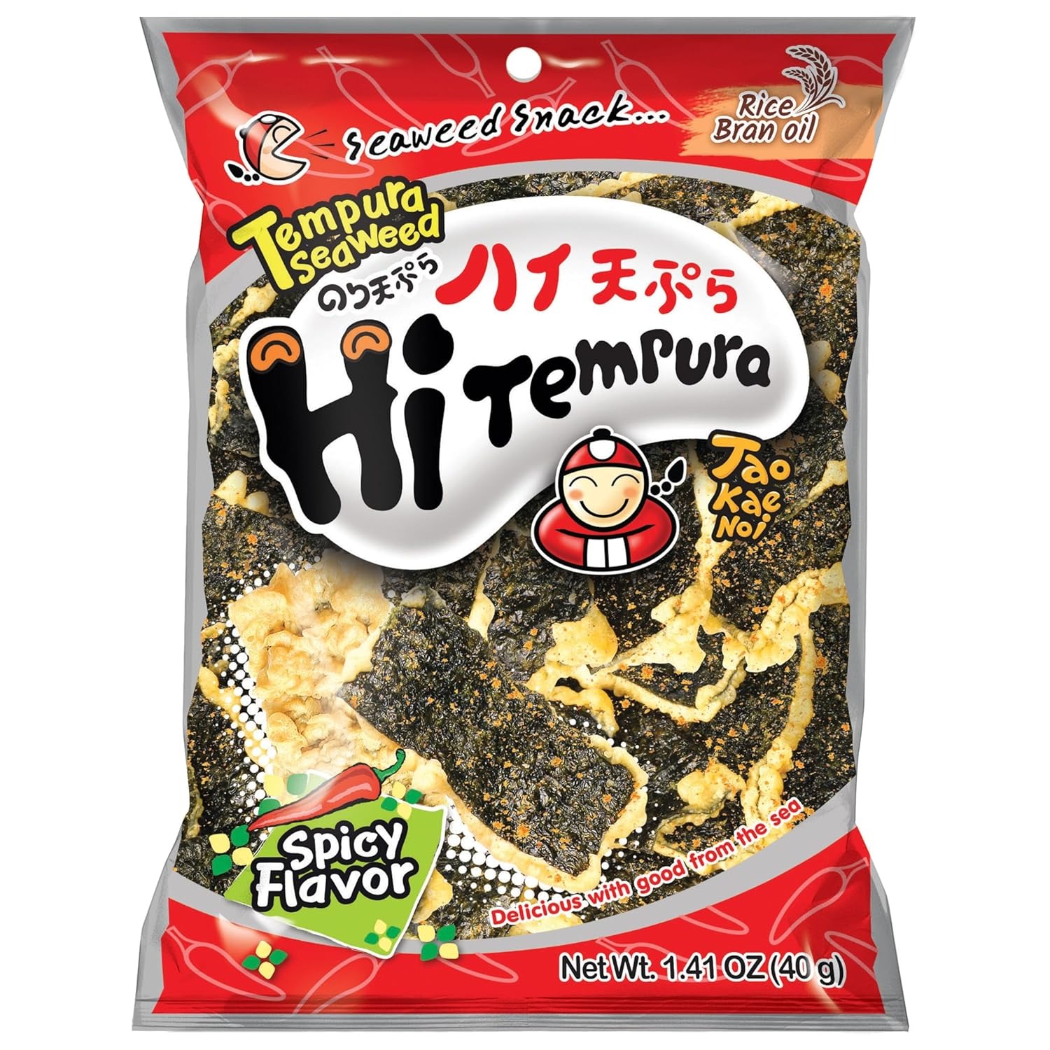 Tao Kae Noi Hi Tempura (Tempura Seaweed Spicy Flavor) - 1.41oz 40 グラム