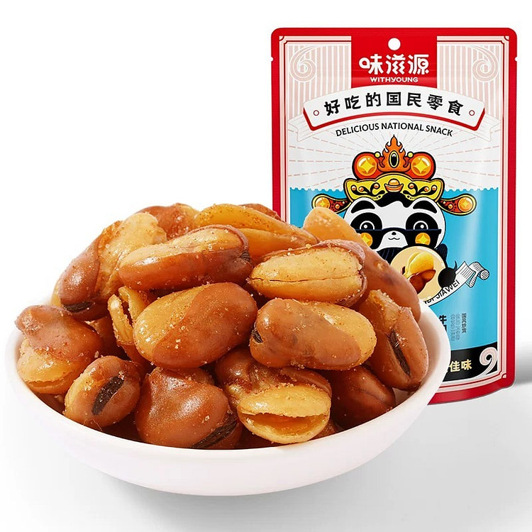 优品荟-味滋源蚕豆牛肉味兰花豆60g香酥袋装零食坚果炒货