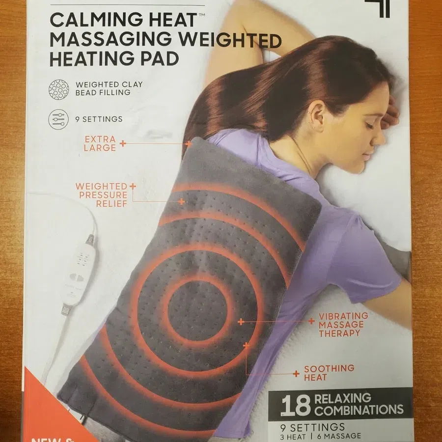 Sharper Image Calming Heat Massaging Weighted Heat 1 box