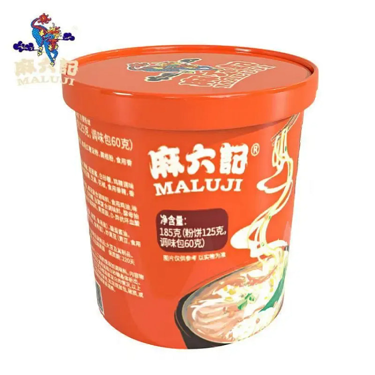 麻六记酸辣粉红薯冲泡方便粉丝速食夜宵185g*1桶 185 克