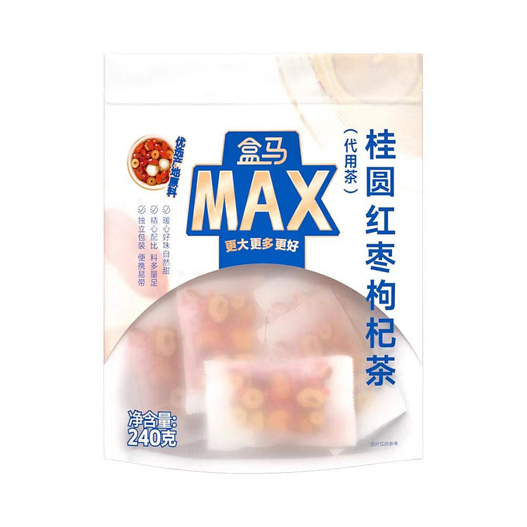 盒马MAX 桂圆红枣枸杞茶 女生泡水养生茶包 独立小包装 240g*1袋