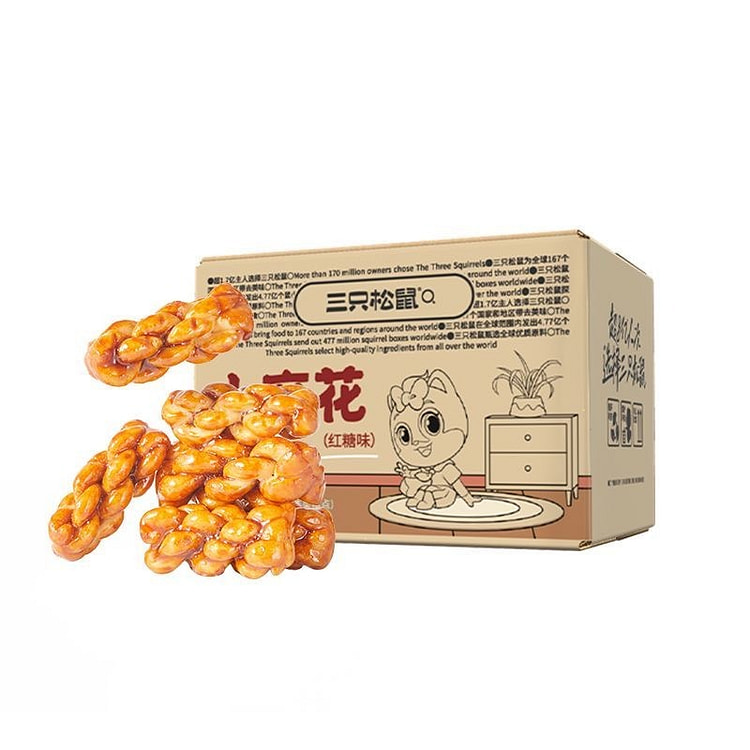 Three Squirrels Brown Sugar Twisted Dough Twists 500 g