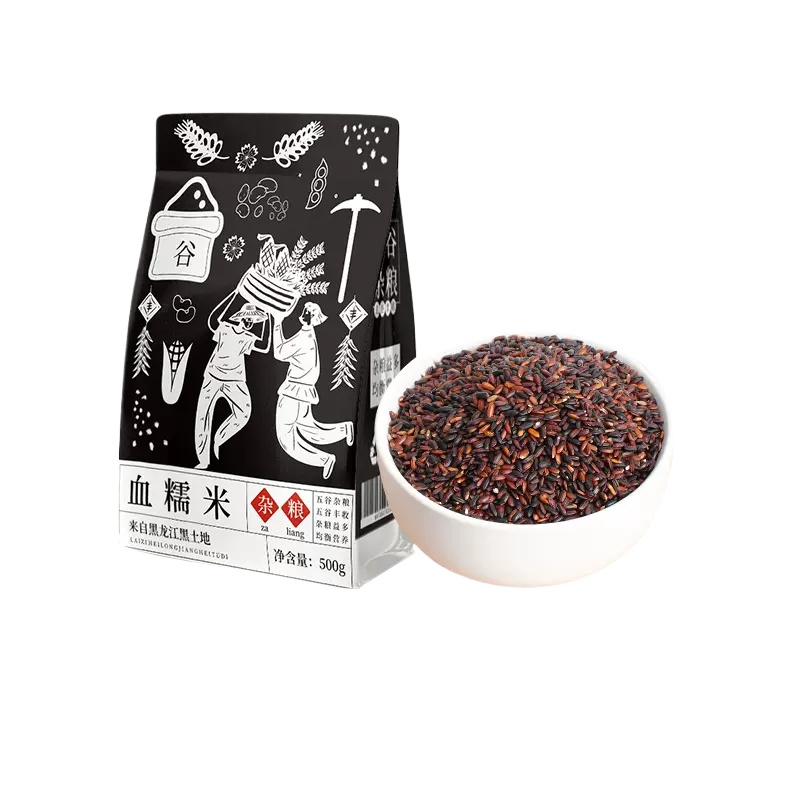 Get Zou Youcai Northeast black land blood glutinous rice 500g*1 bag ...