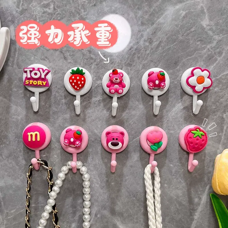 18/5000 Punch free strong traceless hook – Rose TO Strawberry Bear series 1 count