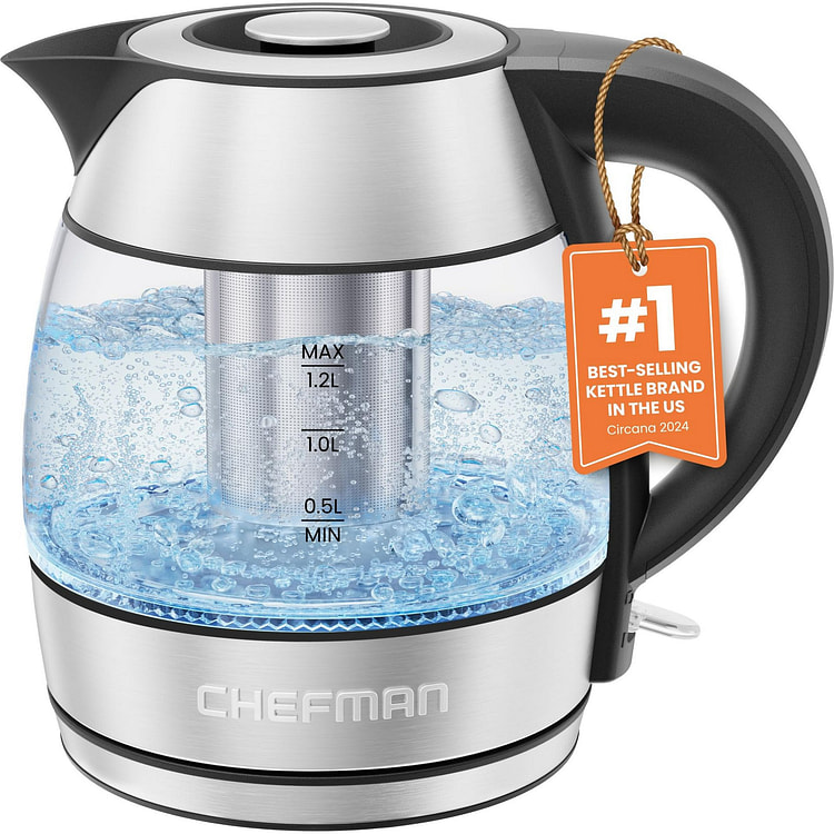 Electric Kettle - 1.2L 1500W Hot Water Tea Pot 1 each