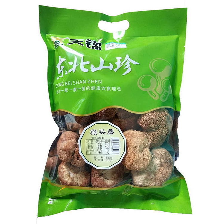 【东北有机特产】天锦有机猴头菇猴头蘑250g*1有机食品猴头煲汤干货