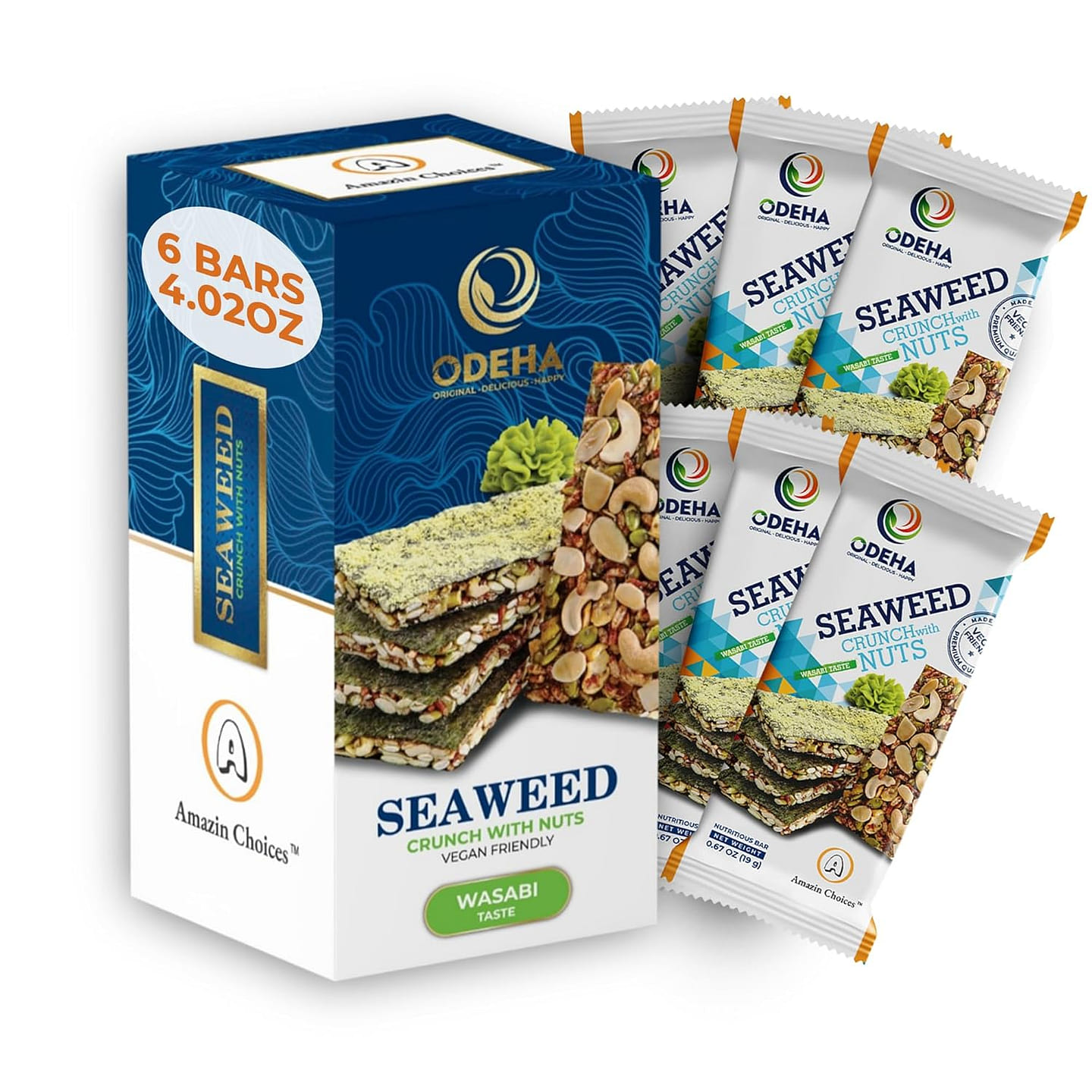 Seaweed Crunch with Nuts - Wasabi 114g 1 box
