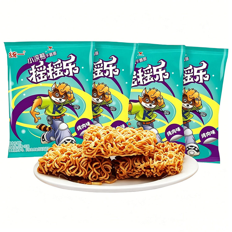 小浣熊 烤肉味 摇摇乐干脆面 地区限定（4pcs） 160 克