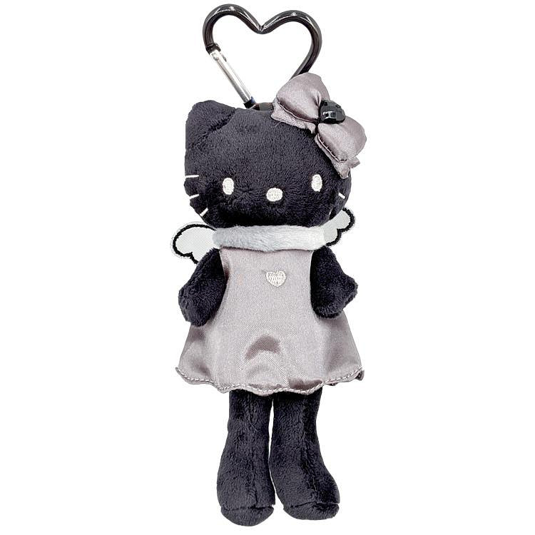 サンリオ 長足ブラックキティ ぬいぐるみチャーム 黒天使 1 個