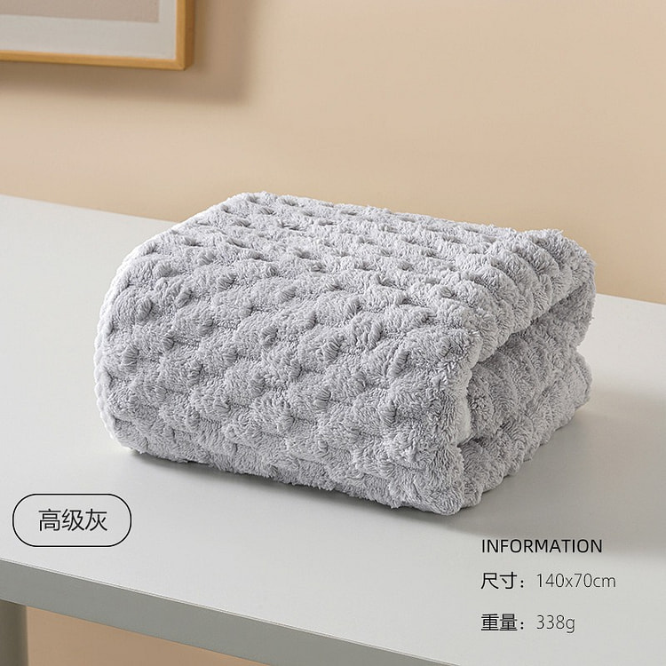 云朵格浴巾 吸水速干洗澡浴巾+毛巾+洗手巾三件套 家用加厚 灰色