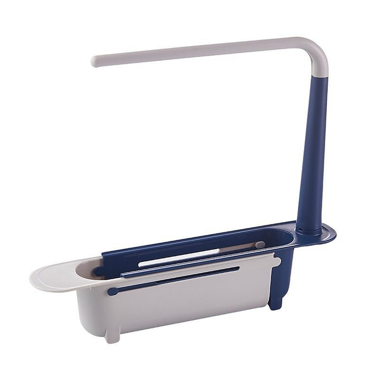 Telescopic Sink Storage Rack Blue 1 count