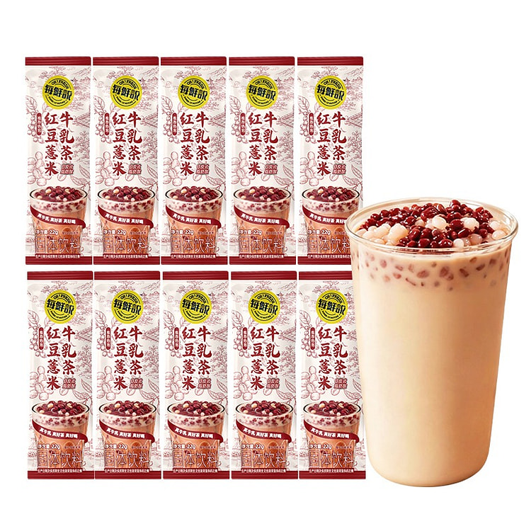 OH!FRESH Red Bean Coix Milk Tea 22g*10 Sachet 220 g